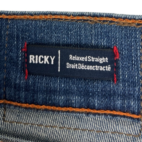 True Religion Men 36 X 34 Jeans Ricky Straight W Flap SE Relaxed Denim Pants EUC - Picture 8 of 12